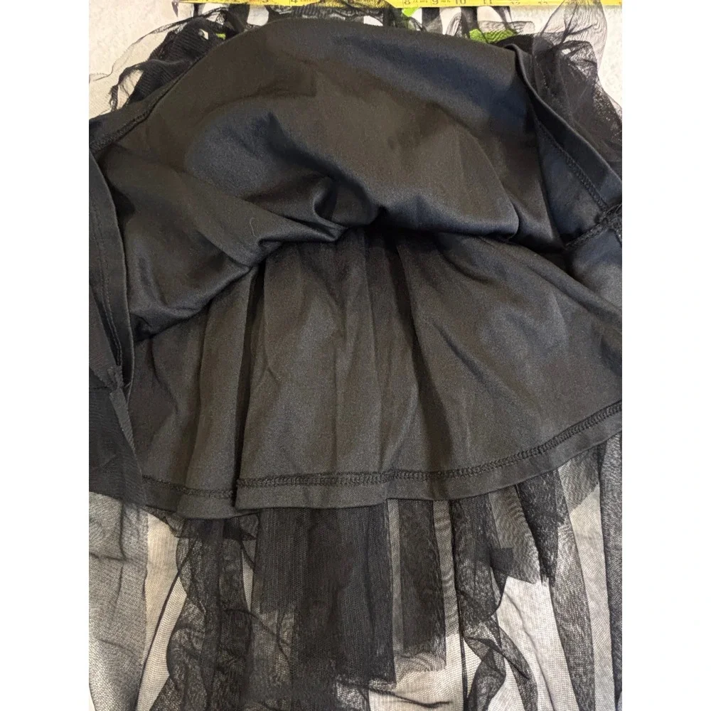 Beetlejuice‎ Girls Tutu Dress Black White Green Size 6/7 Halloween Costume